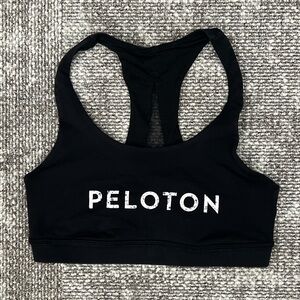 lululemon x Peloton Black Sports Bra with White Logo